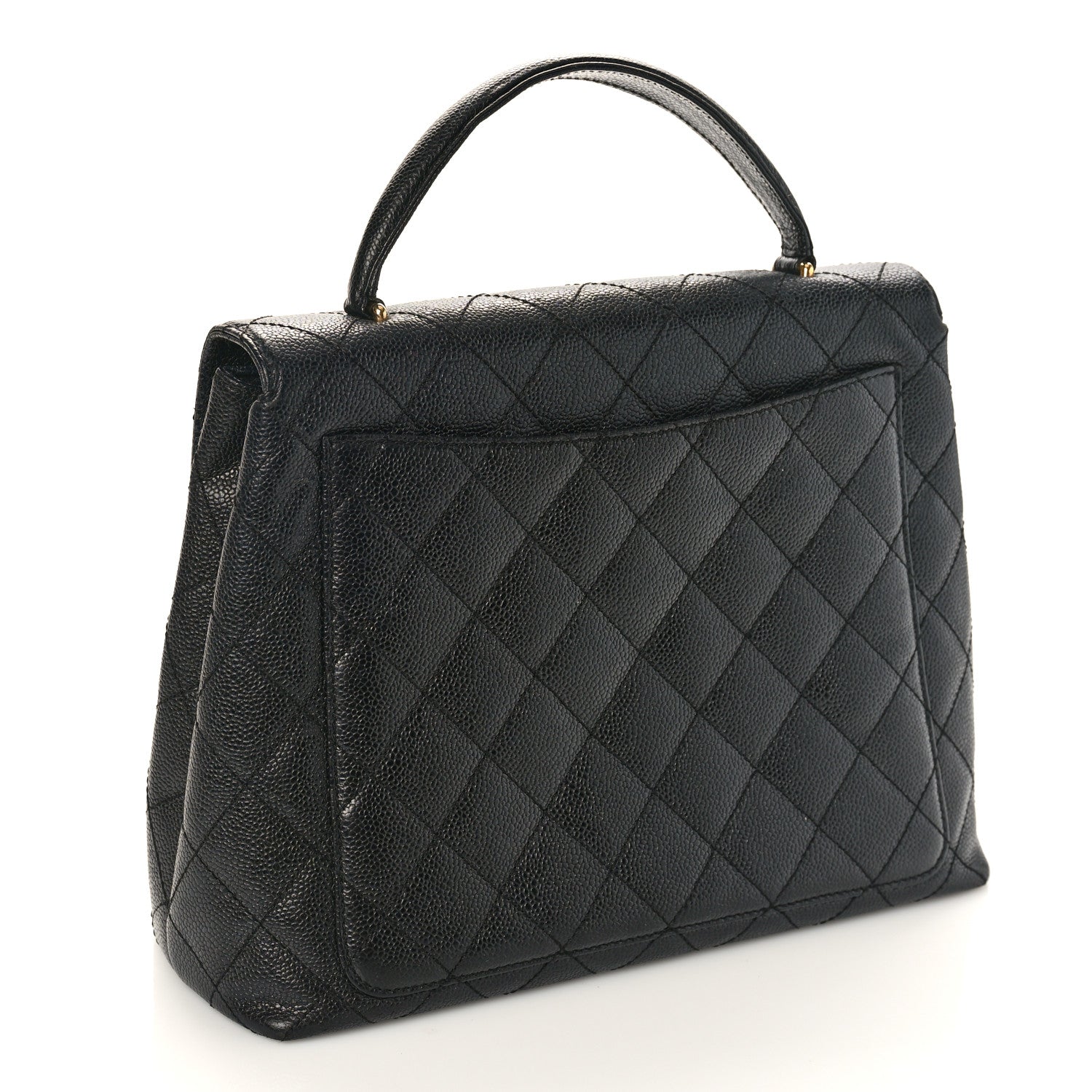 Chanel Caviar Quilted Jumbo Kelly Flap Black 3 of 10