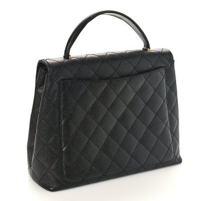 Chanel Caviar Quilted Jumbo Kelly Flap Black 3 of 10