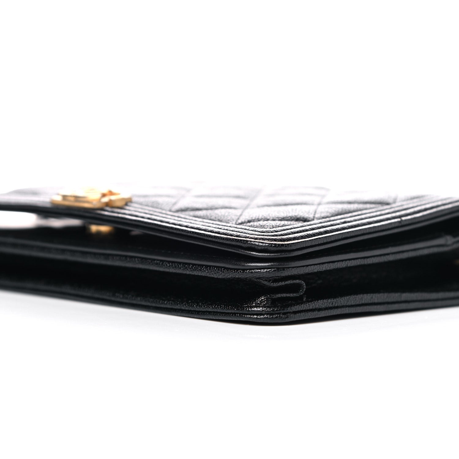 Chanel Caviar Quilted Boy Wallet On Chain WOC Black 11 of 13