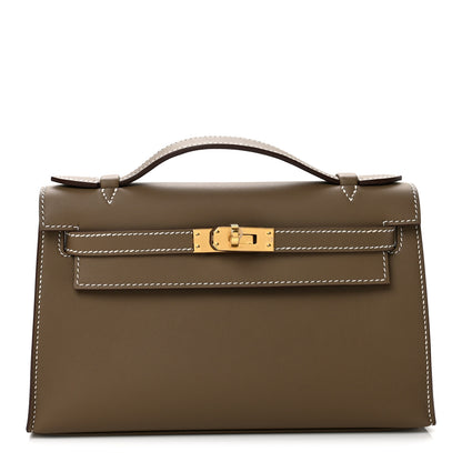 Hermes Swift Kelly Pochette Clutch Etoupe 1 of 11