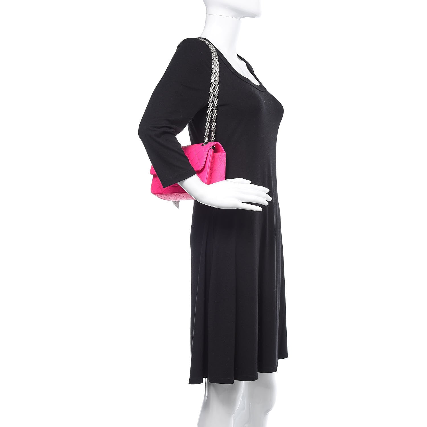 Chanel Goatskin Quilted 2.55 Reissue Mini Flap Fluorescent Pink 2 of 12