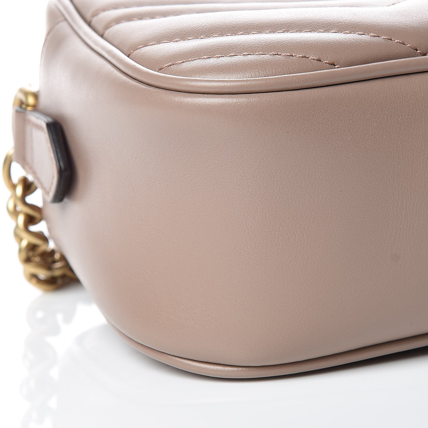 Calfskin Matelasse Small GG Marmont Chain Shoulder Bag Porcelain Rose