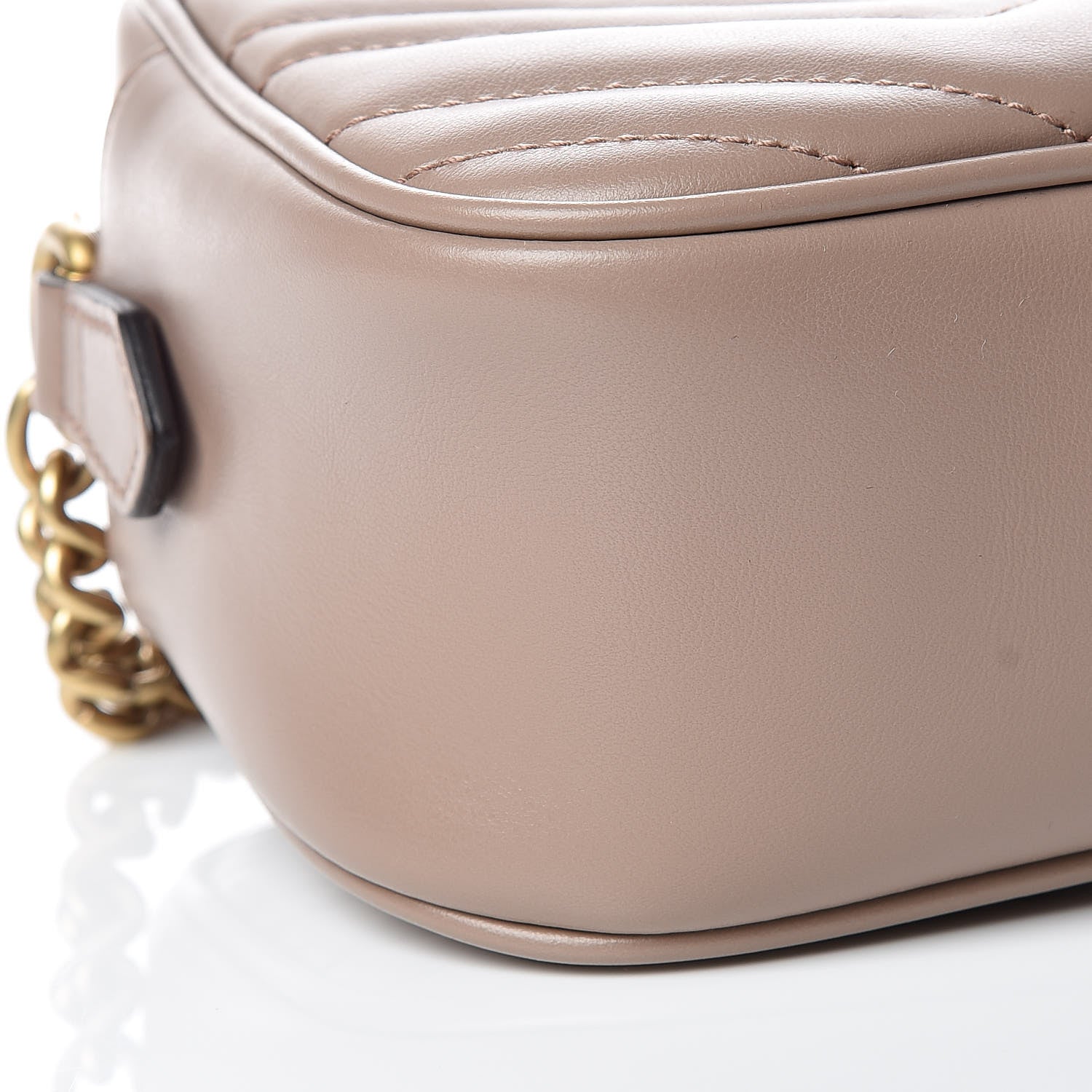 Gucci Calfskin Matelasse Small GG Marmont Chain Shoulder Bag Porcelain Rose 8 of 9