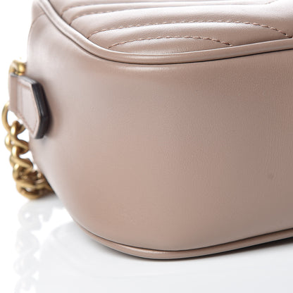 Gucci Calfskin Matelasse Small GG Marmont Chain Shoulder Bag Porcelain Rose 8 of 9