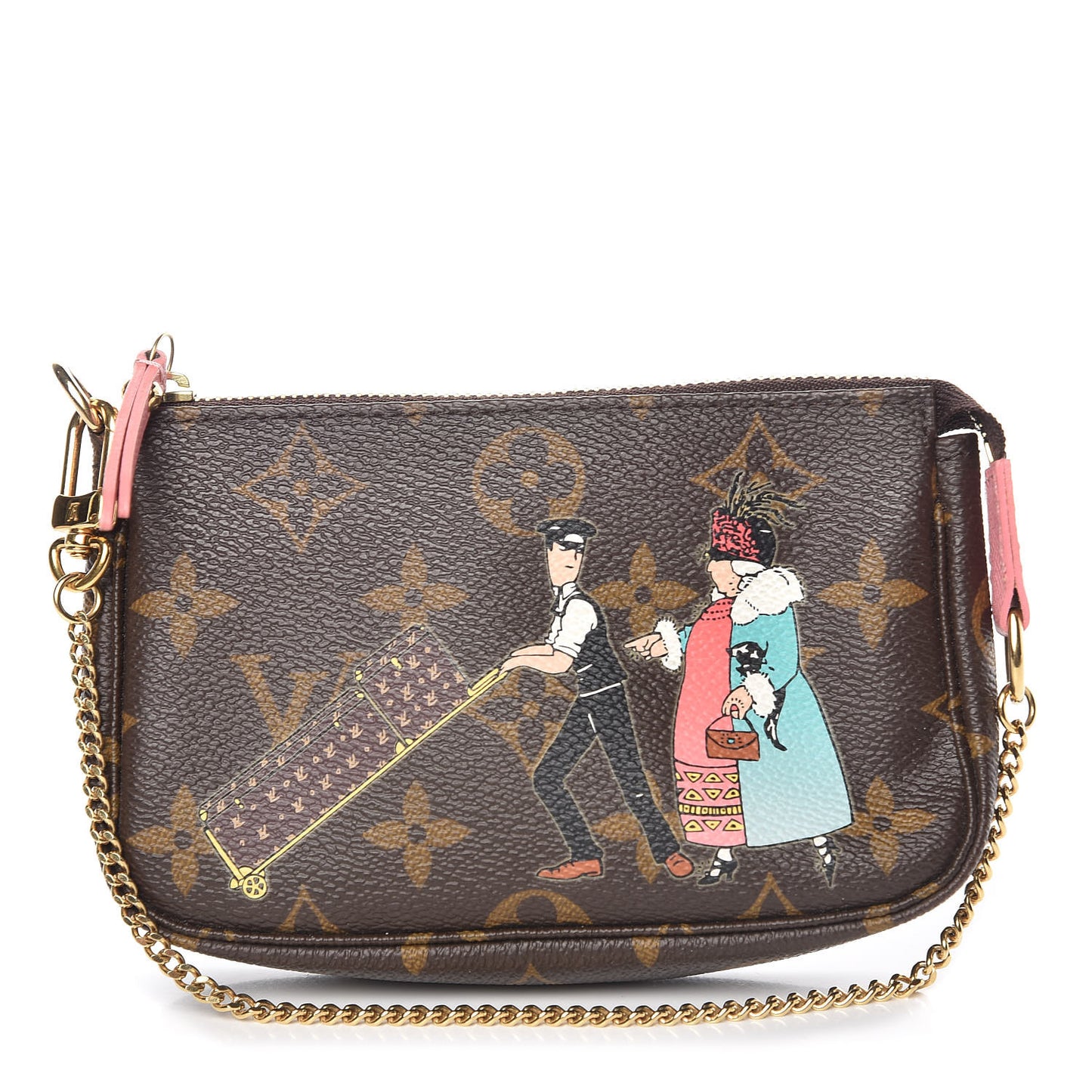 Monogram Illustre Mini Pochette Accessories Rose
