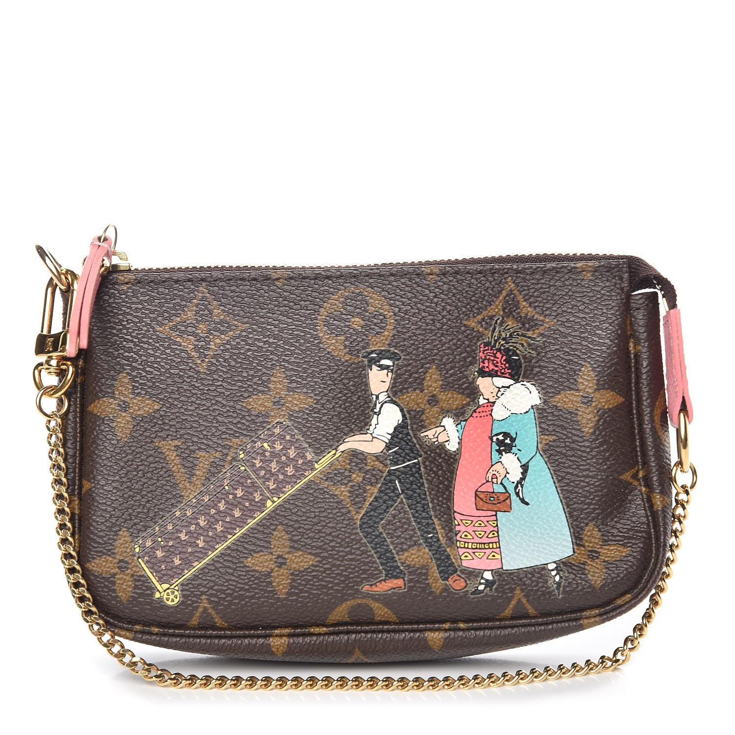 Louis Vuitton Monogram Illustre Mini Pochette Accessories Rose 1 of 7