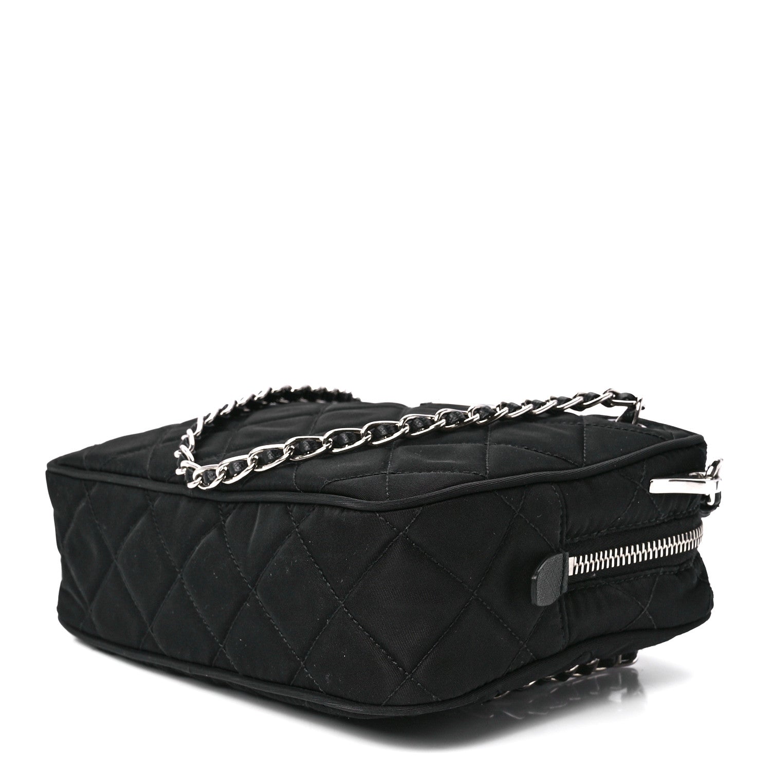 Prada Nylon Tessuto Impuntu Quilted Bandoliera Crossbody Bag Black 10 of 12