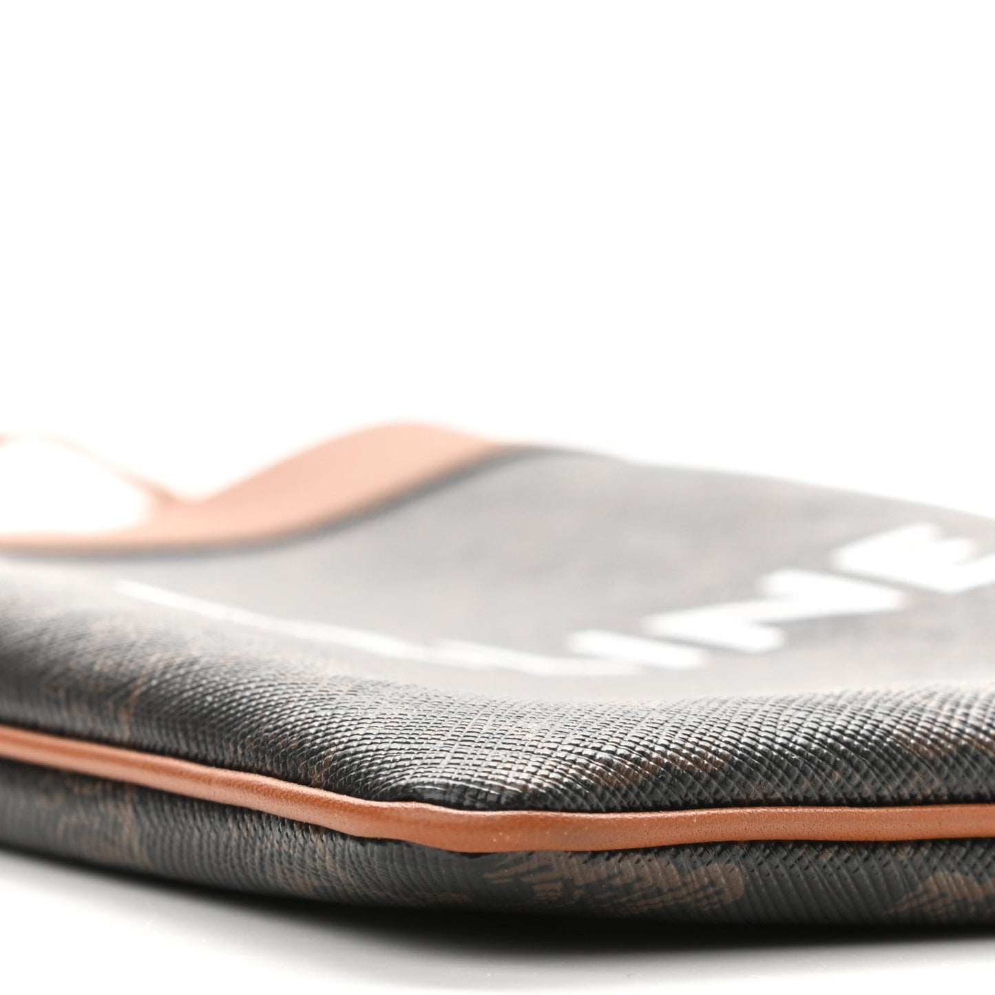 Triomphe Canvas Calfskin Mini Poche Bag Tan