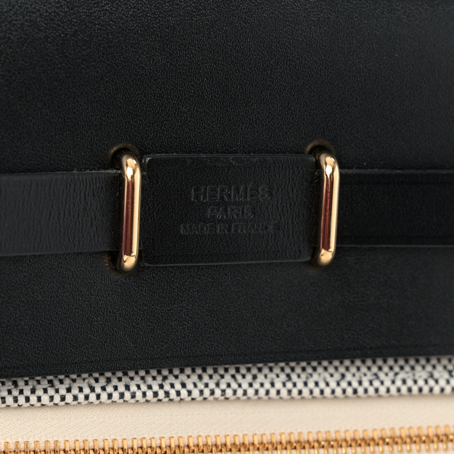 Hermes Military Toile Vache Hunter Herbag Zip Retourne 20 Ecru Black 6 of 11