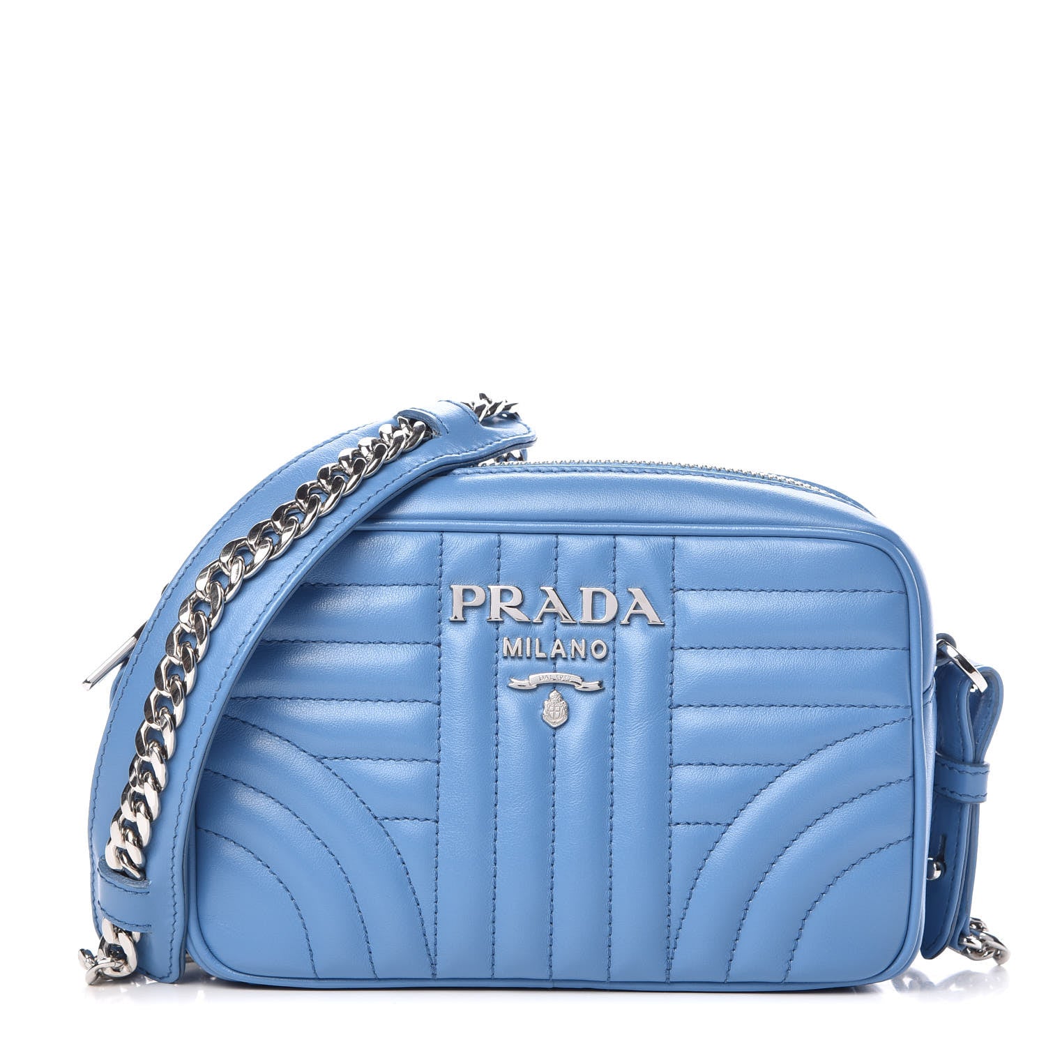 Prada Soft Calfskin Diagramme Crossbody Bag Mare 1 of 9