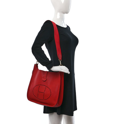 Hermes Courchevel Evelyne GM Rouge Vif 2 of 13