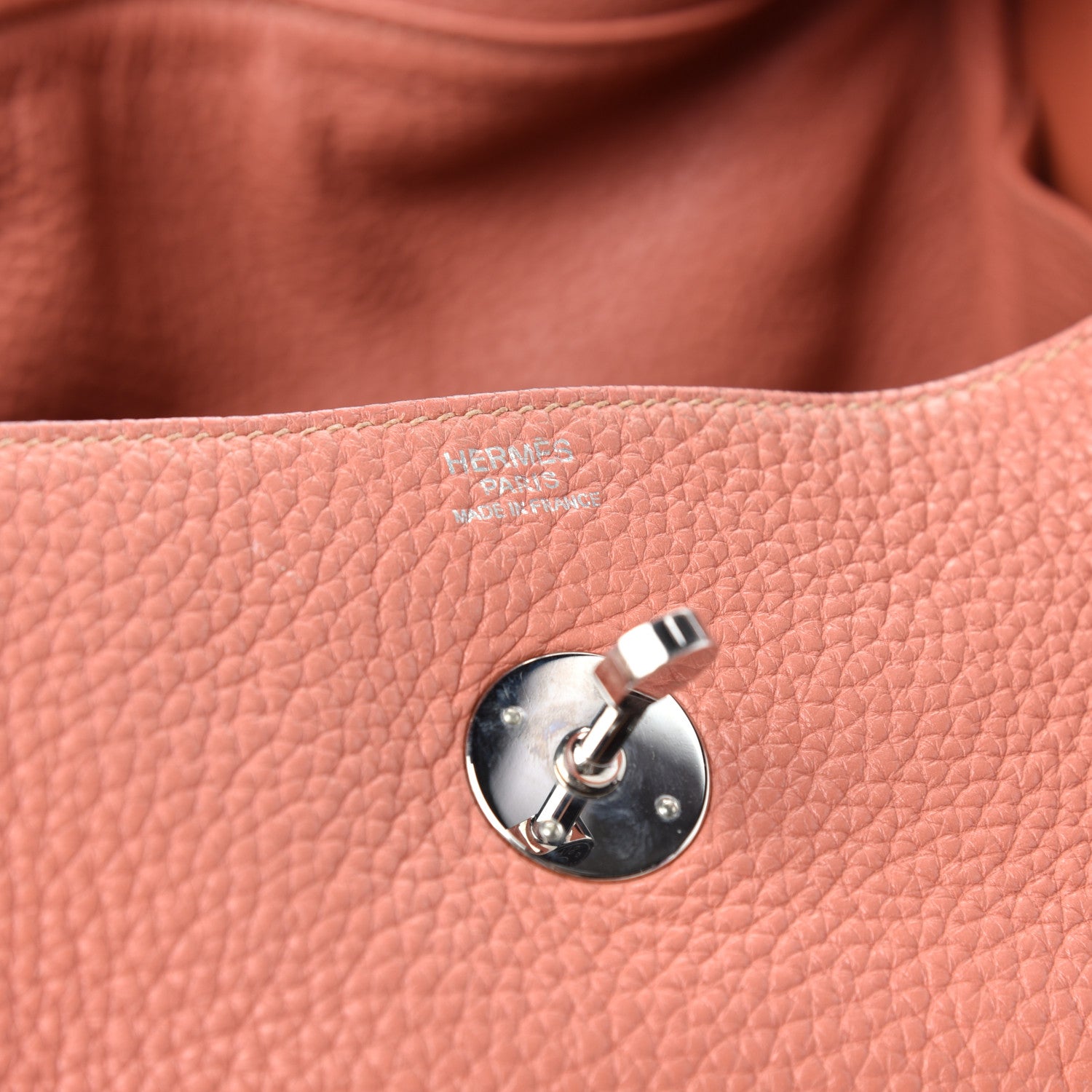 Hermes Taurillon Clemence Lindy 30 Rose Thè 6 of 9