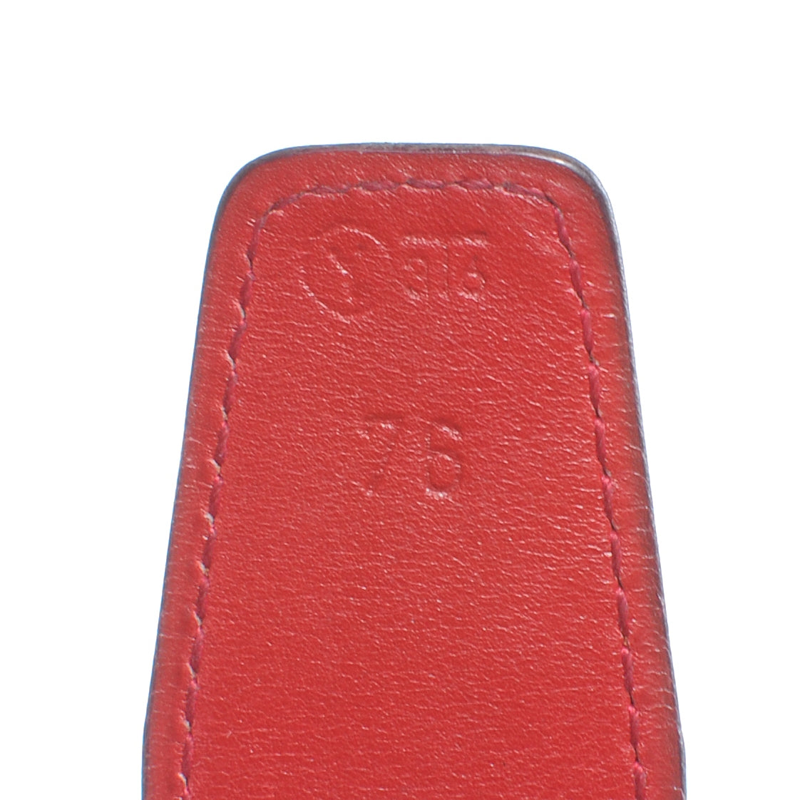 Hermes Box Reversible Constance 32mm H Belt 76 Rouge H and Rouge Vif 6 of 6
