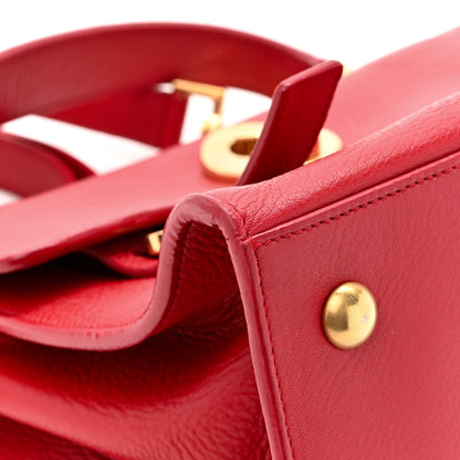 Saint Laurent Calfskin Canvas Small Muse Two Red 13 of 18