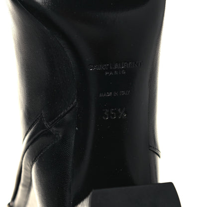 Saint Laurent Calfskin Loulou 70 Ankle Boots 35.5 Black 6 of 9
