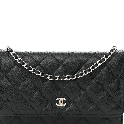 Chanel Caviar Quilted Wallet on Chain WOC Black 9 of 15