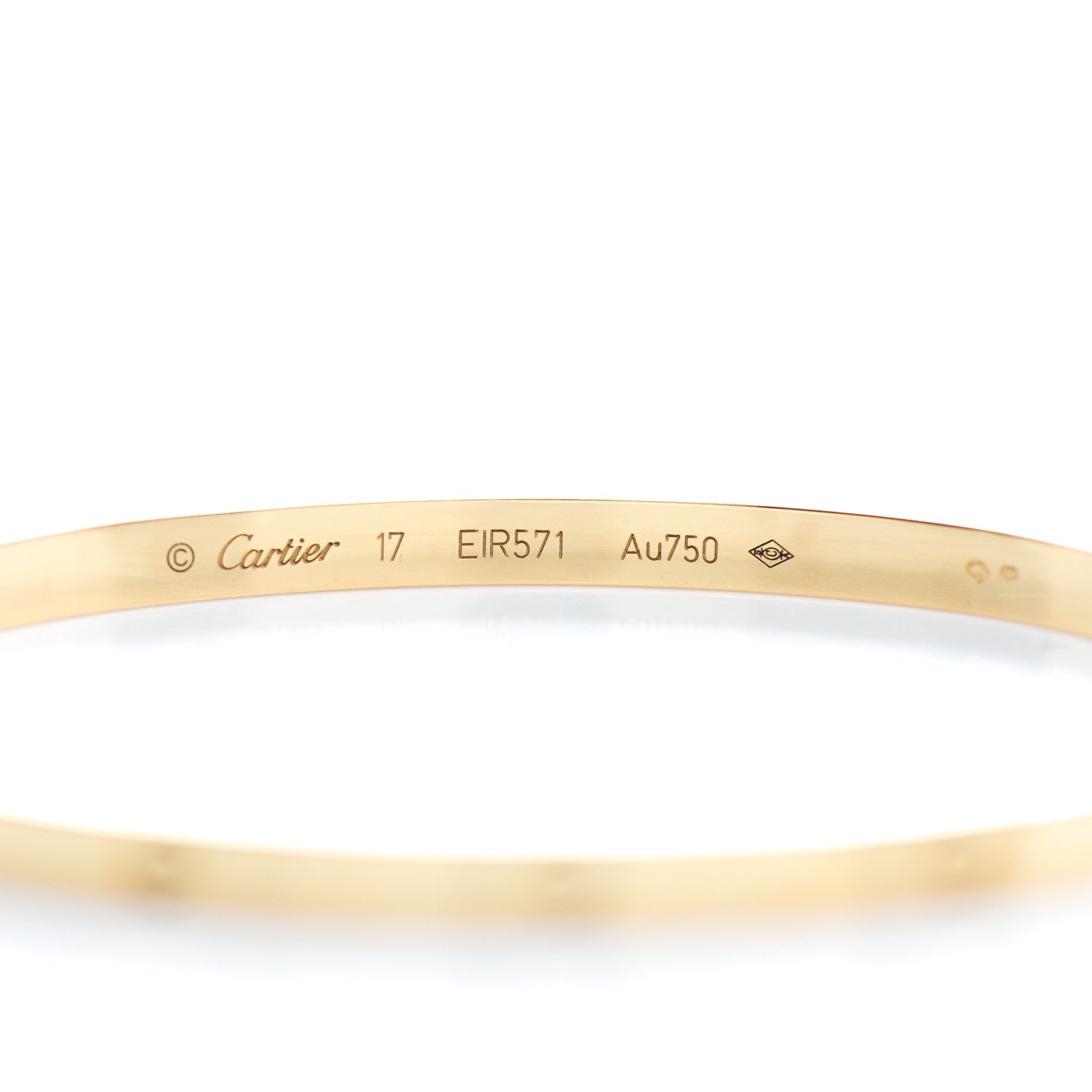 Cartier 18K Yellow Gold Small LOVE Bracelet 17 4 of 5