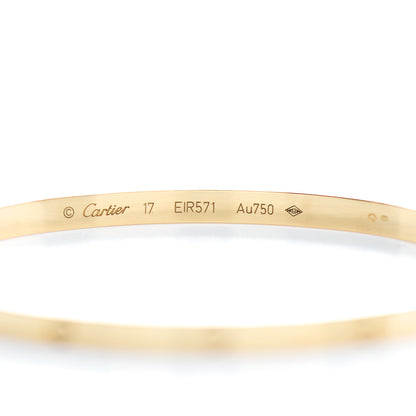 Cartier 18K Yellow Gold Small LOVE Bracelet 17 4 of 5