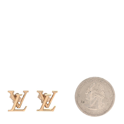 Louis Vuitton Metal LV Iconic Earrings Gold 2 of 5