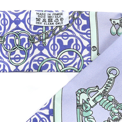 Hermes Silk Mors Et Gourmettes Remix Twilly Parme Vert Mauve 4 of 4