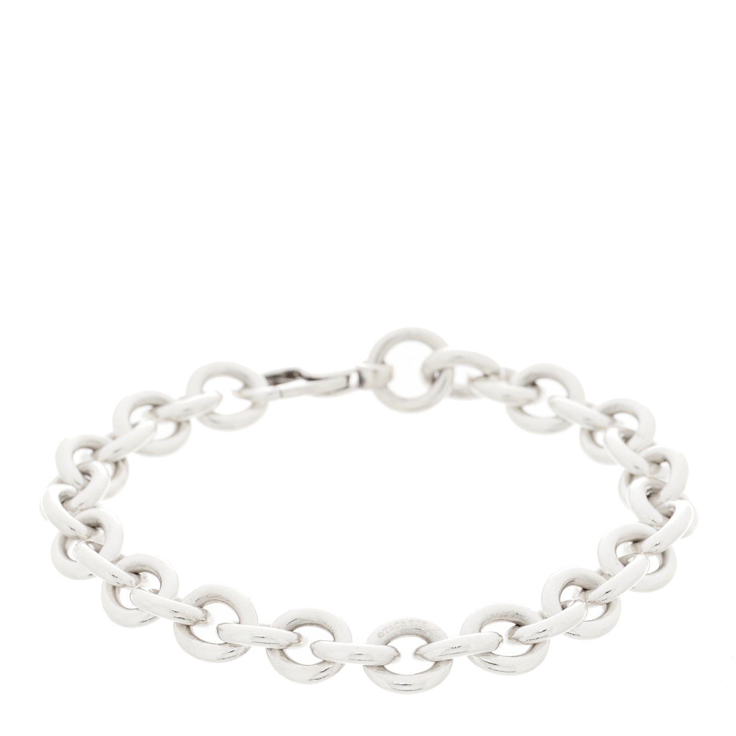 Sterling Silver Round Chain Link Bracelet