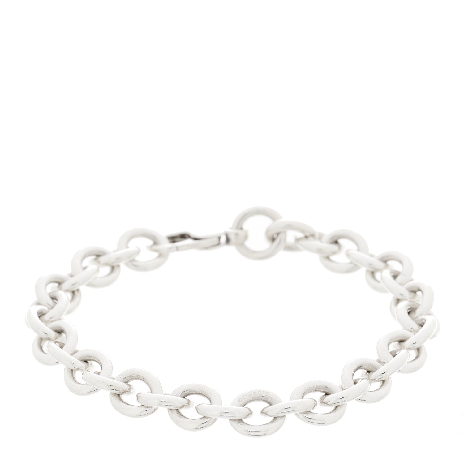 Tiffany Sterling Silver Round Chain Link Bracelet 1 of 3