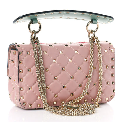 Valentino Garavani Nappa Sequin Flower Small Rockstud Spike Shoulder Bag Multicolor 3 of 8