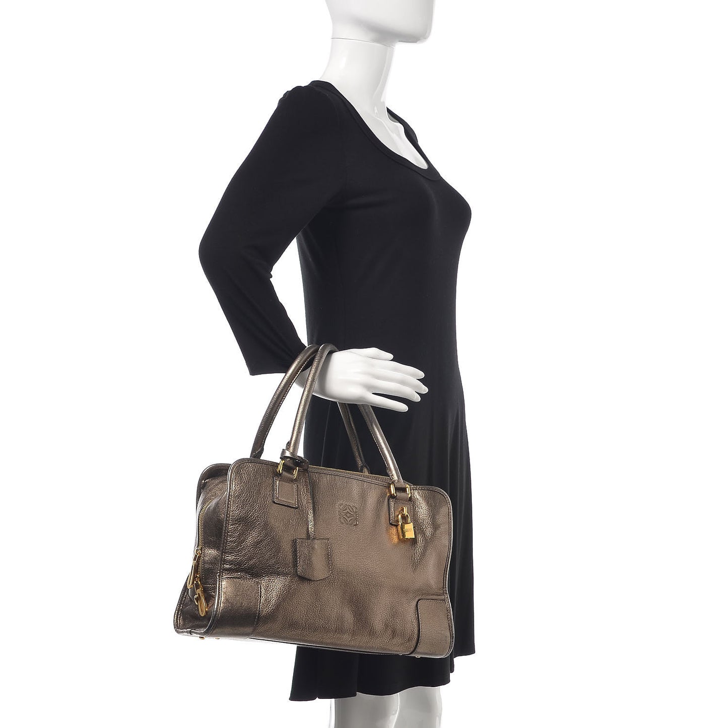 Metallic Calfskin Amazona Bronze