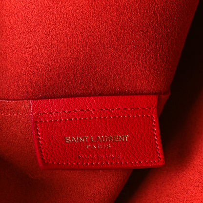 Saint Laurent Calfskin Large Shopping Tote Rouge Eros 7 of 10
