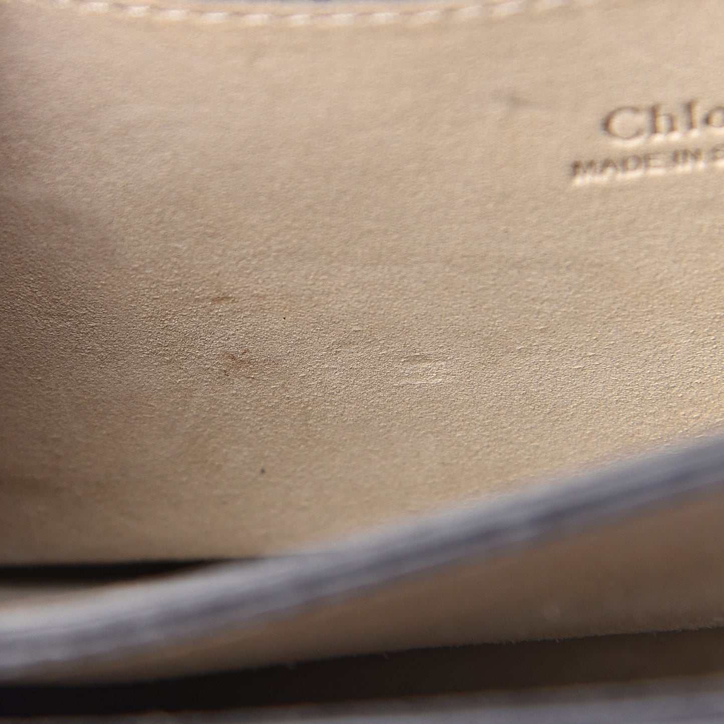 Suede Calfskin Small Faye Shoulder Bag Motty Grey