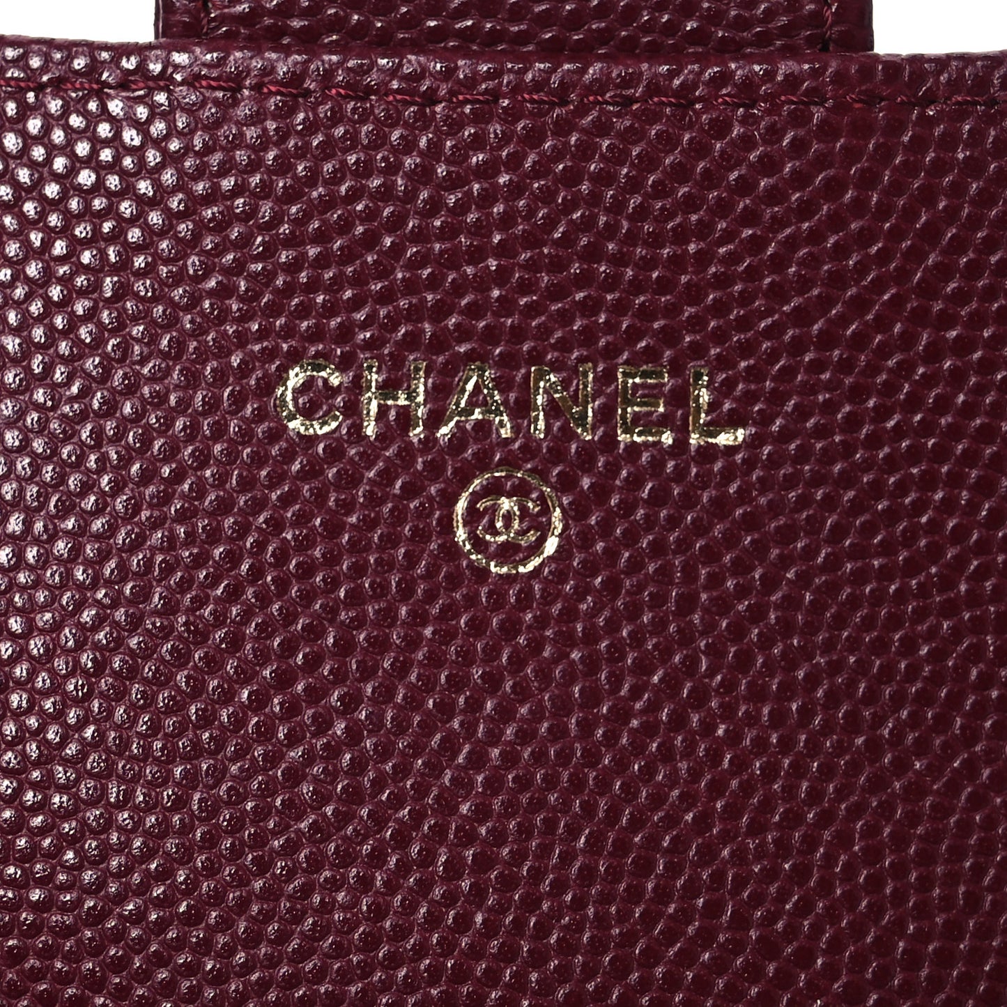 Caviar Quilted Large Gusset Flap Wallet Burgundy