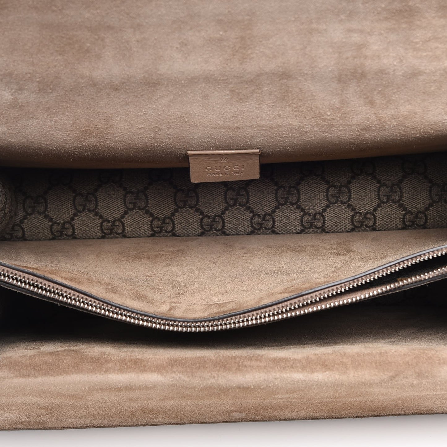 GG Supreme Monogram Medium Dionysus Shoulder Bag Taupe