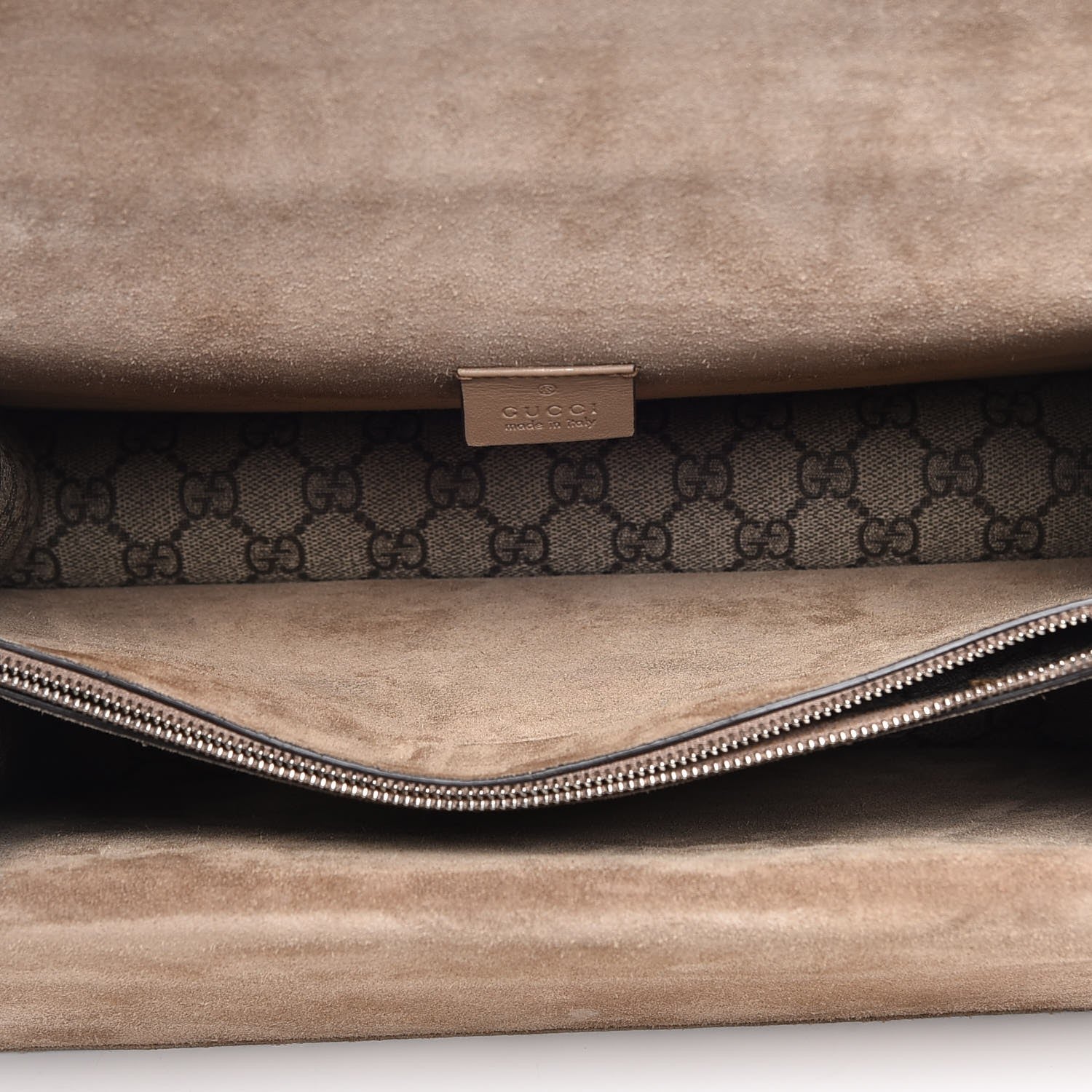 Gucci GG Supreme Monogram Medium Dionysus Shoulder Bag Taupe 7 of 11