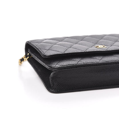 Chanel Caviar Quilted Wallet On Chain WOC Black 9 of 12