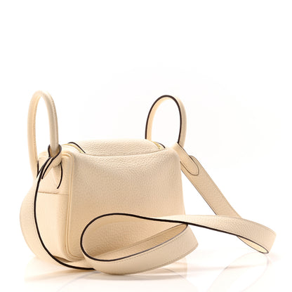 Hermes Taurillon Clemence Mini Lindy 20 Nata 3 of 12