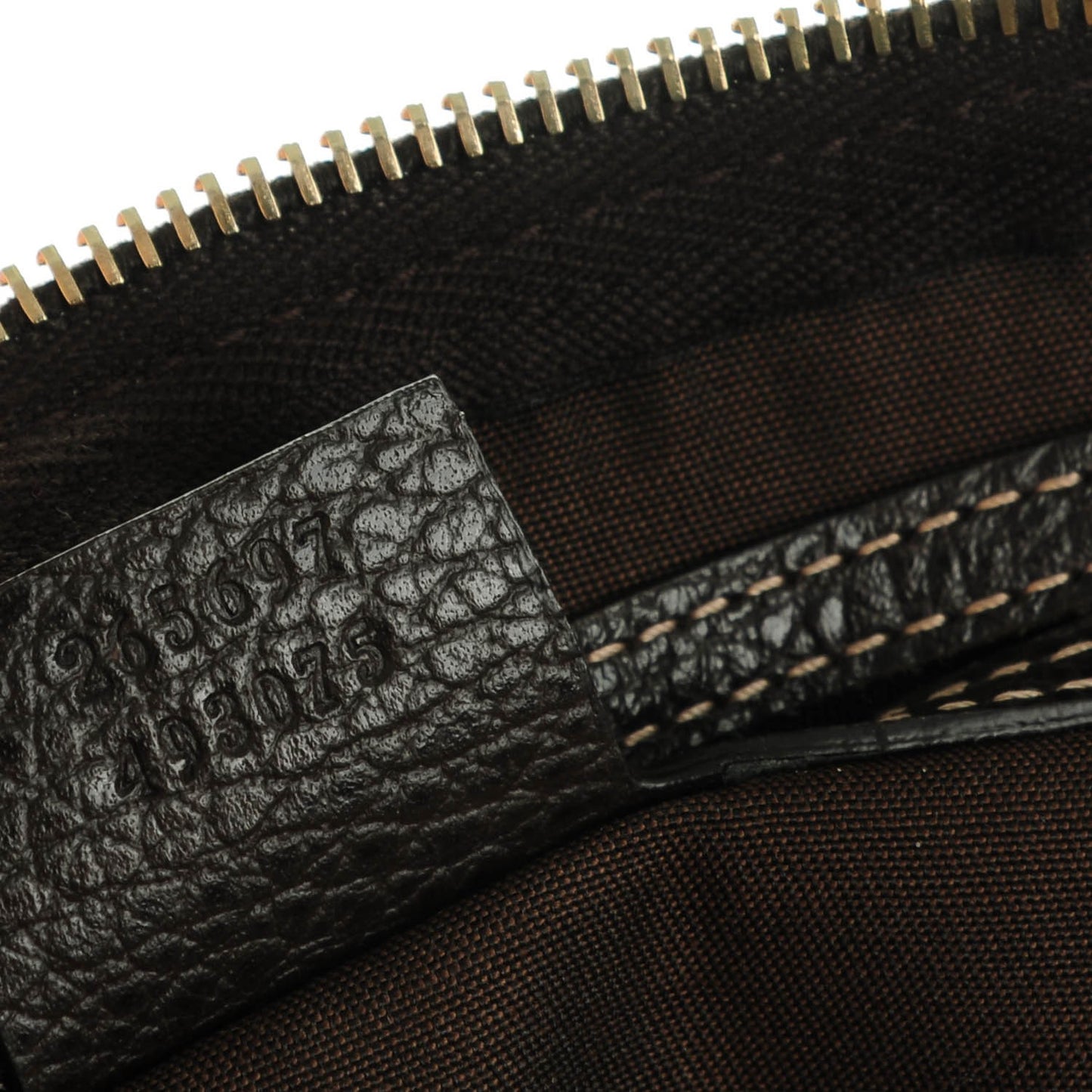 Crystal Monogram Medium Joy Boston Dark Brown