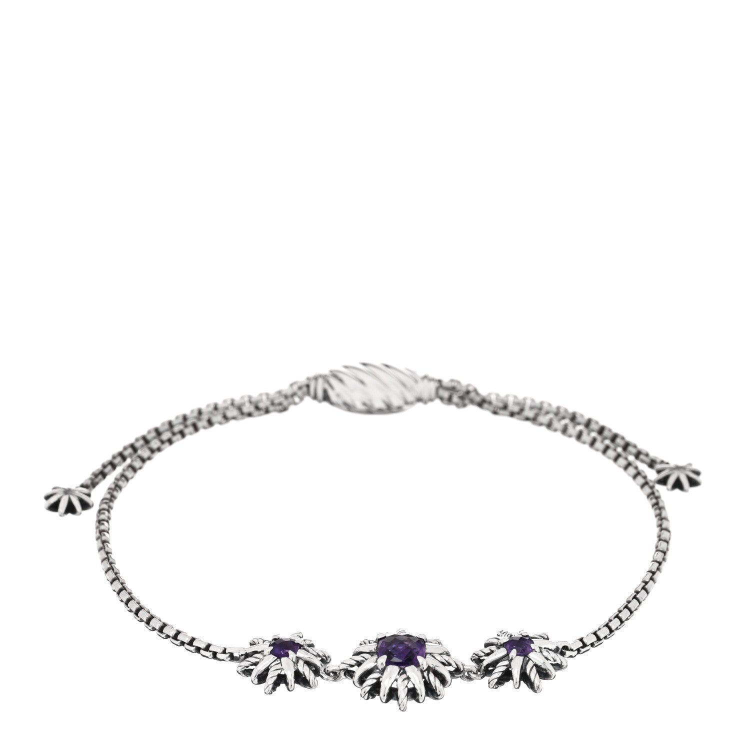 David Yurman Sterling Silver Amethyst Starburst Bracelet 1 of 3