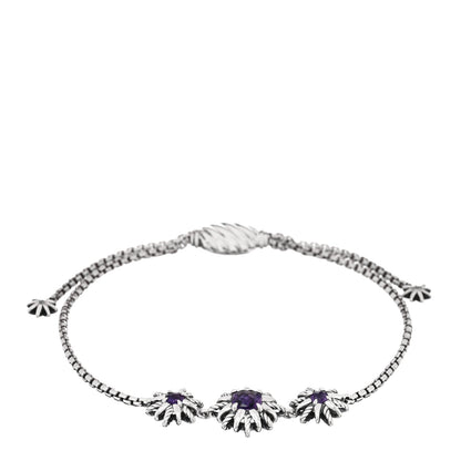 David Yurman Sterling Silver Amethyst Starburst Bracelet 1 of 3