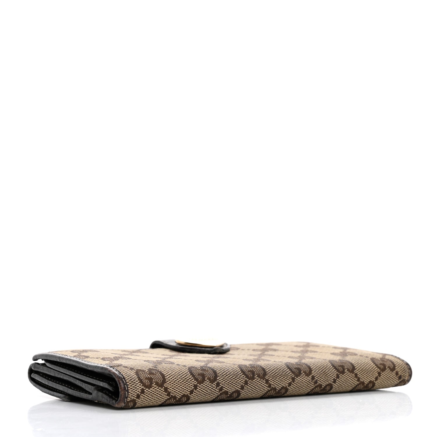 Gucci Monogram Heart Continental Wallet Dark Brown 3 of 12