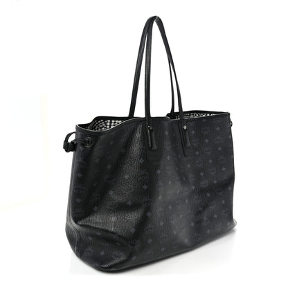MCM Visetos Large Liz Reversible Shopper Tote Black 5 of 19