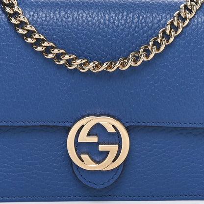 Gucci Dollar Calfskin Interlocking G Chain Wallet Caspian 7 of 10