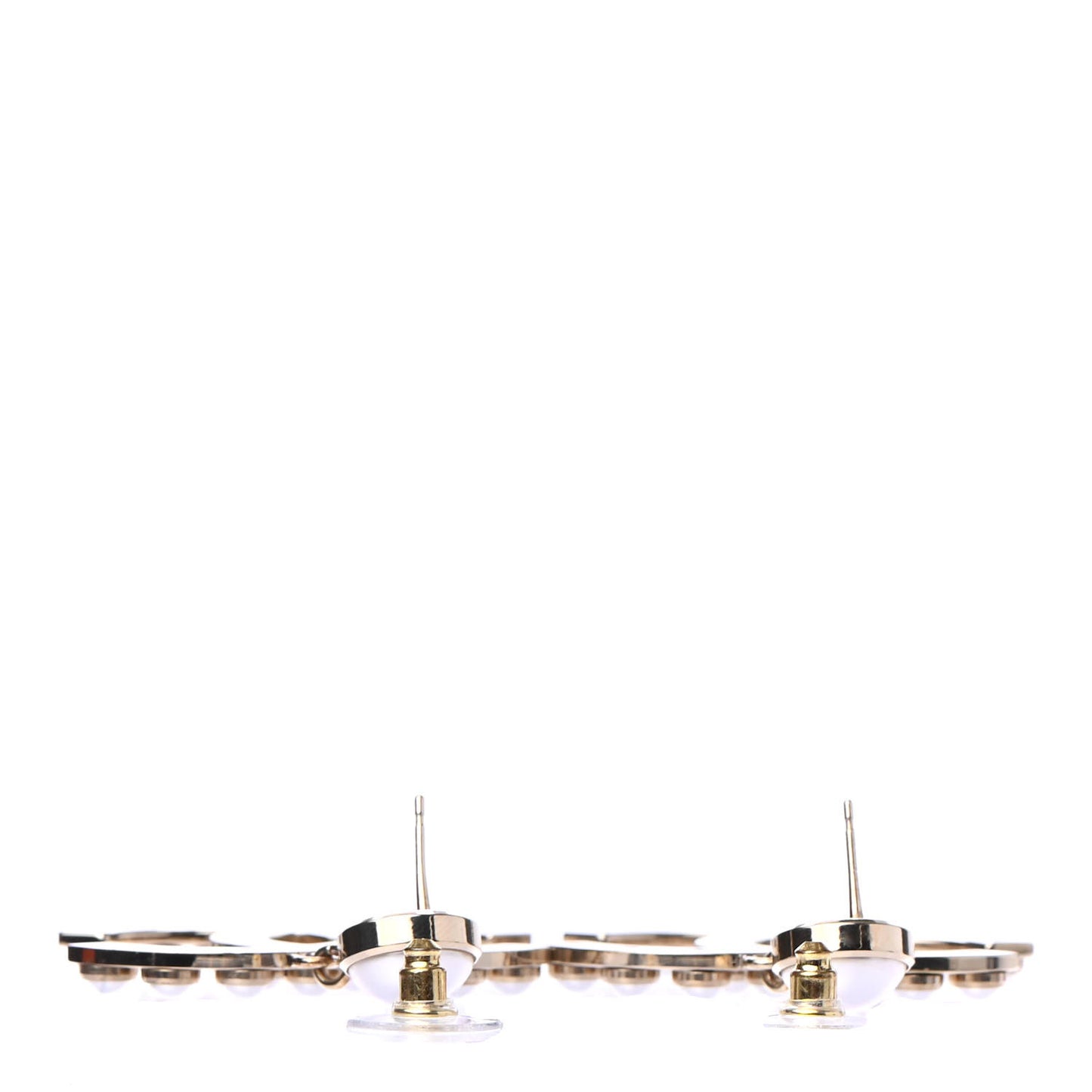 Pearl CC Drop Earrings Gold