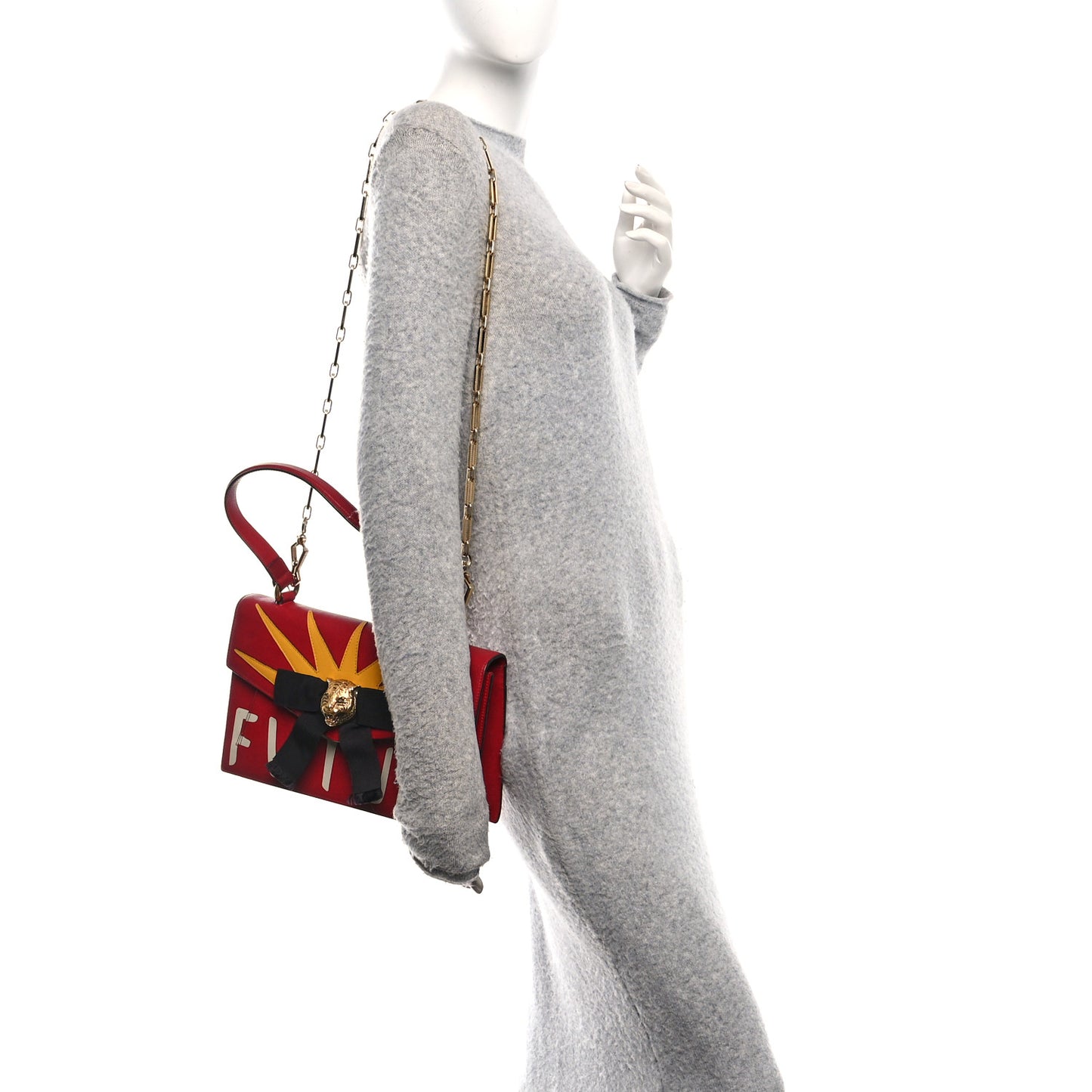 Calfskin Osiride Future Top Handle Bag Red