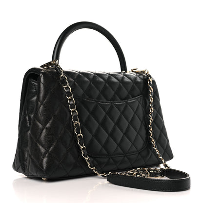 Chanel Caviar Quilted Small Coco Handle Flap Black 3 of 10