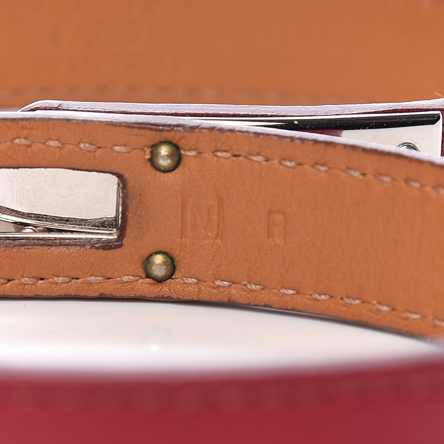 Tadelakt Kelly Double Tour Bracelet M Rubis