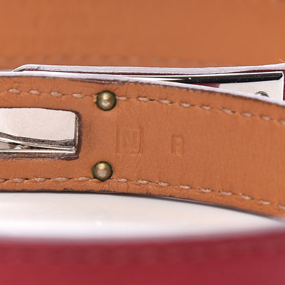 Hermes Tadelakt Kelly Double Tour Bracelet M Rubis 5 of 8