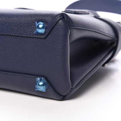 Burberry Grainy Calfskin House Check Small Banner Tote Regency Blue 10 of 10