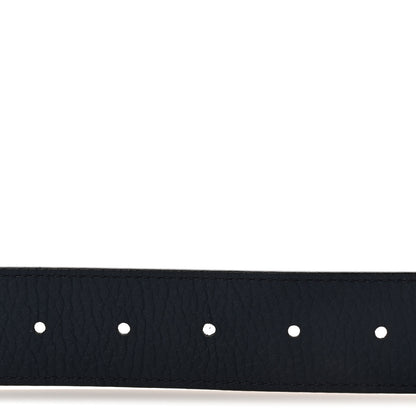 Louis Vuitton Taurillon Calfskin 30mm LV Initiales Reversible Belt 95 38 Navy Brown 3 of 5
