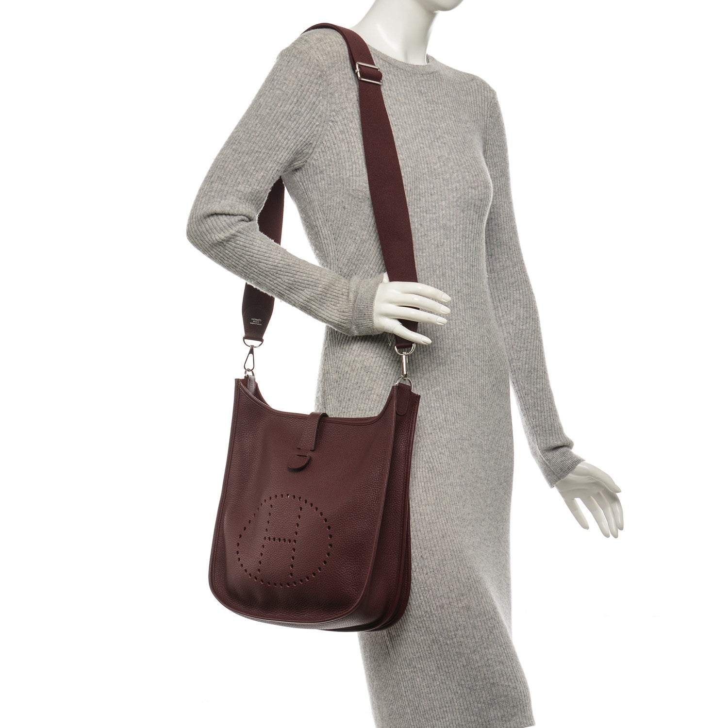 Hermes Taurillon Clemence Evelyne III GM Bordeaux 2 of 7