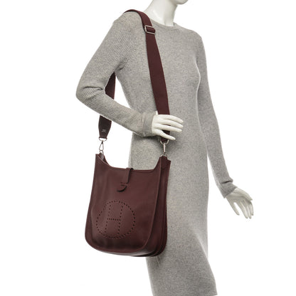 Hermes Taurillon Clemence Evelyne III GM Bordeaux 2 of 7
